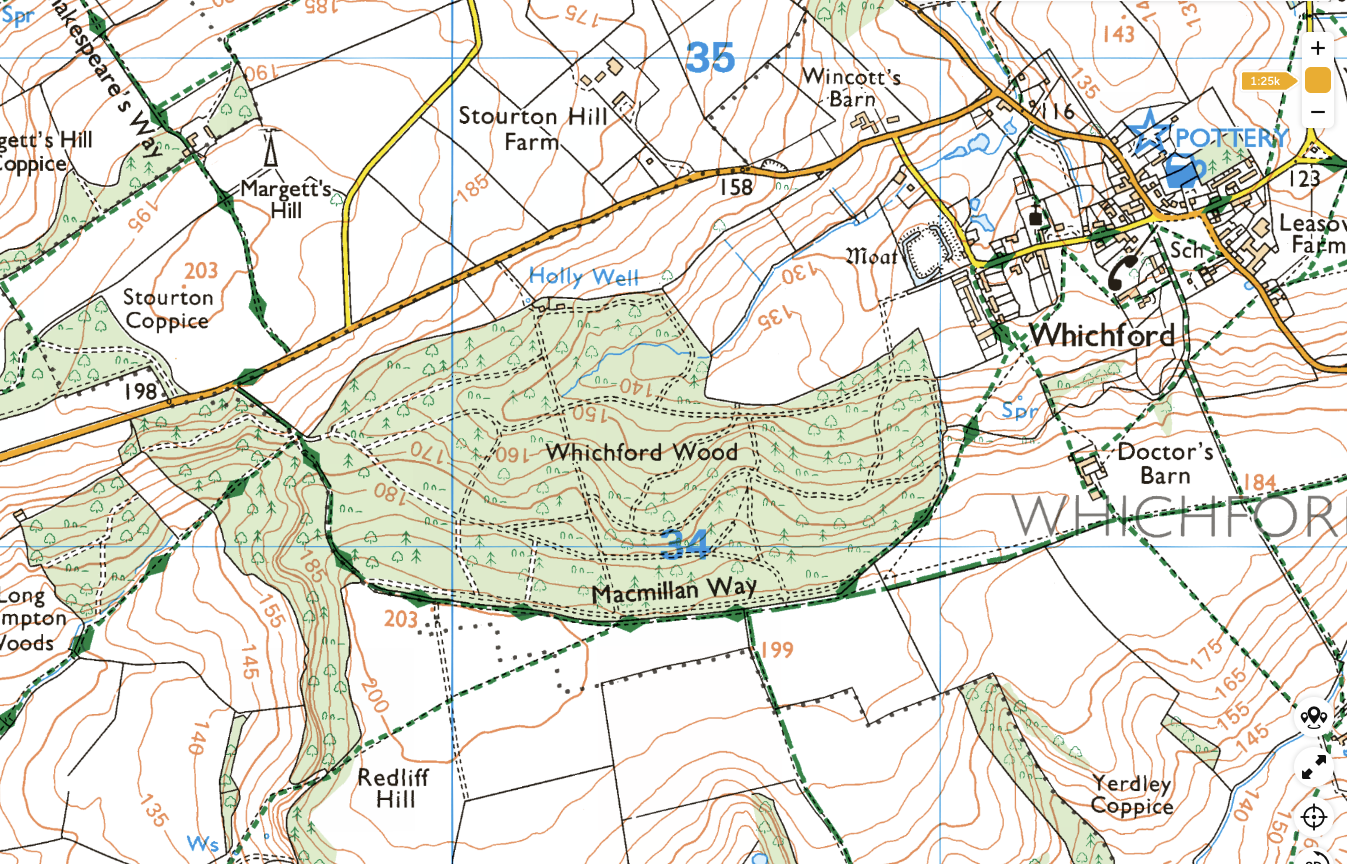 Map of Whichford Wood